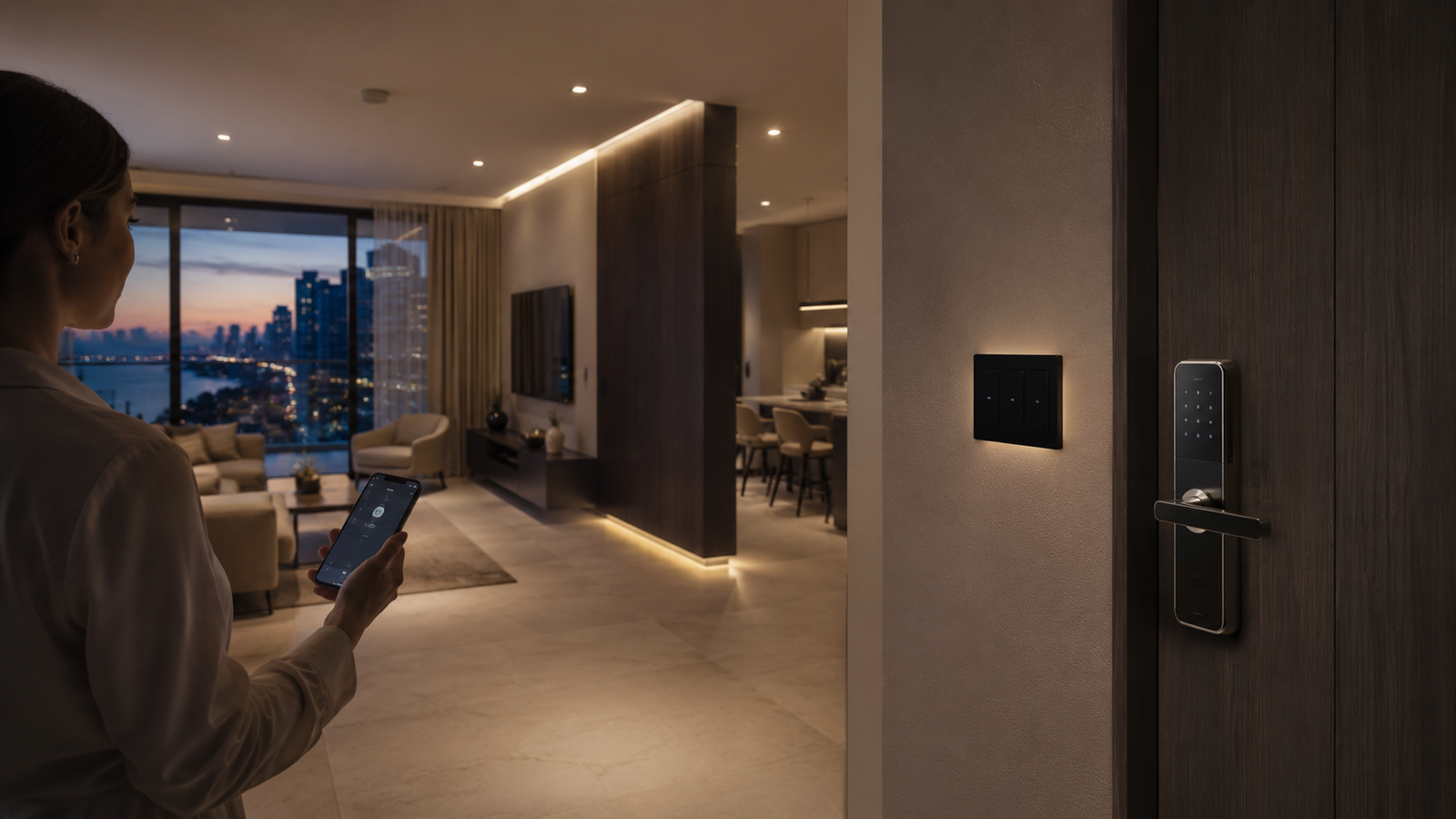 Cerraduras inteligentes y automatización de luces en apartamentos Panamá